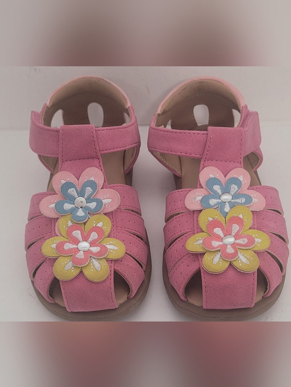 Girls' Pink Floral CHRISTIE & JILL Sandals